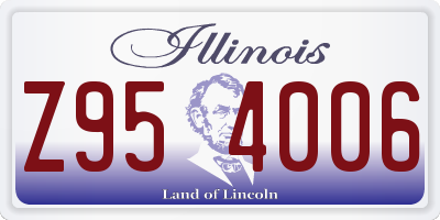 IL license plate Z954006