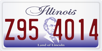 IL license plate Z954014