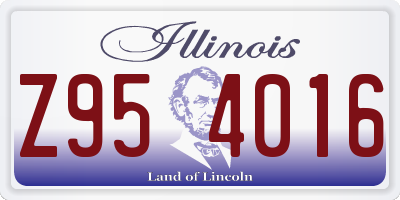 IL license plate Z954016