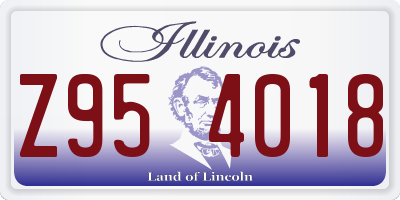 IL license plate Z954018