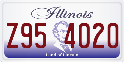 IL license plate Z954020