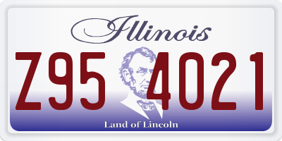 IL license plate Z954021