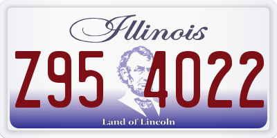 IL license plate Z954022