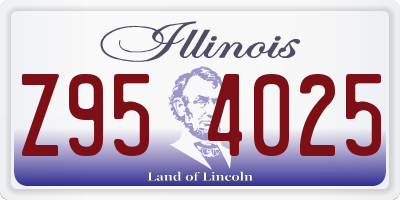 IL license plate Z954025