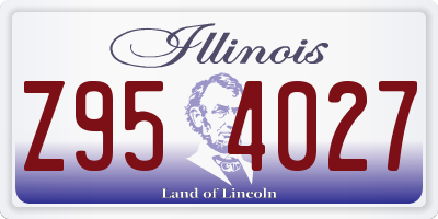 IL license plate Z954027