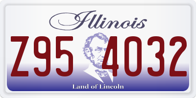 IL license plate Z954032