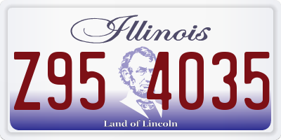 IL license plate Z954035