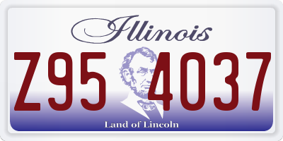 IL license plate Z954037