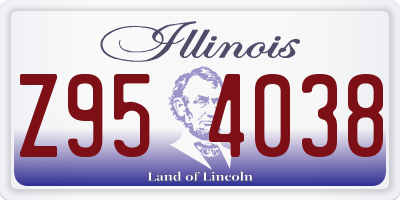 IL license plate Z954038