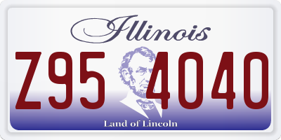 IL license plate Z954040