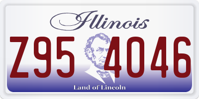 IL license plate Z954046