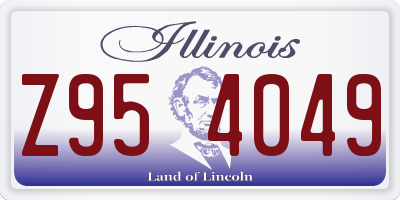 IL license plate Z954049
