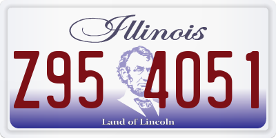 IL license plate Z954051