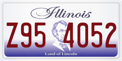 IL license plate Z954052