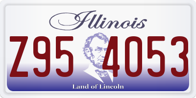 IL license plate Z954053