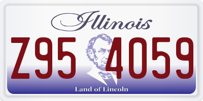 IL license plate Z954059