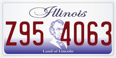 IL license plate Z954063