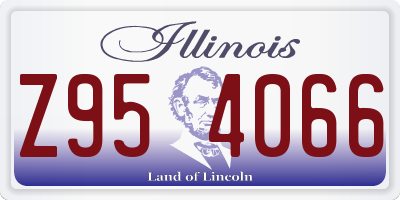 IL license plate Z954066