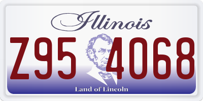 IL license plate Z954068