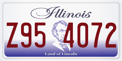 IL license plate Z954072