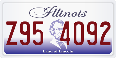 IL license plate Z954092