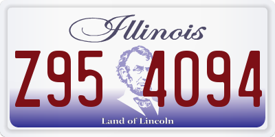 IL license plate Z954094