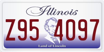 IL license plate Z954097