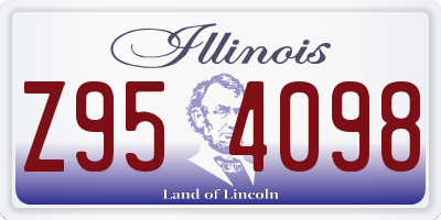 IL license plate Z954098