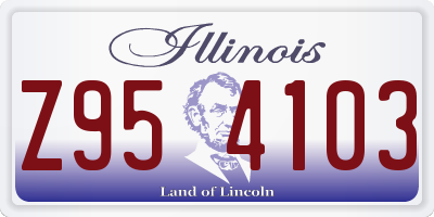 IL license plate Z954103