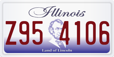 IL license plate Z954106