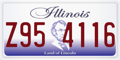 IL license plate Z954116