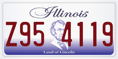 IL license plate Z954119