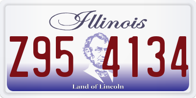 IL license plate Z954134