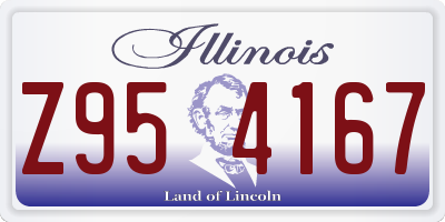 IL license plate Z954167