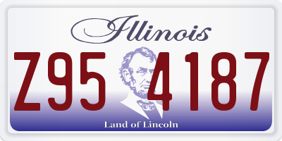 IL license plate Z954187