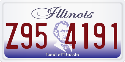 IL license plate Z954191