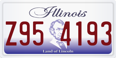 IL license plate Z954193