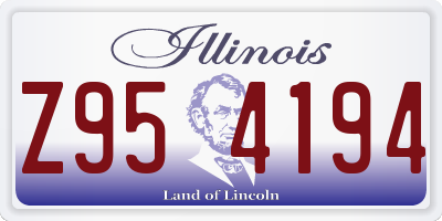 IL license plate Z954194