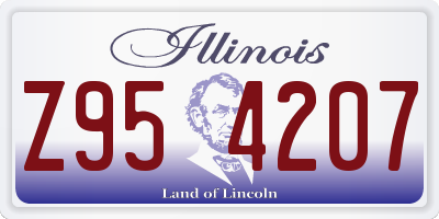 IL license plate Z954207