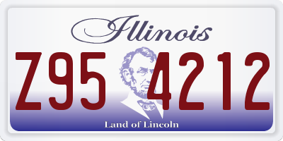 IL license plate Z954212