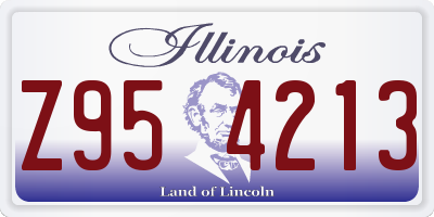 IL license plate Z954213