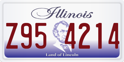 IL license plate Z954214