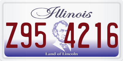 IL license plate Z954216