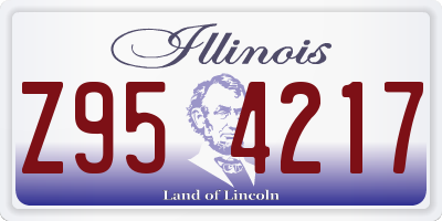 IL license plate Z954217