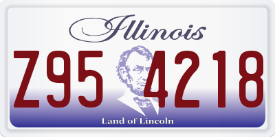 IL license plate Z954218