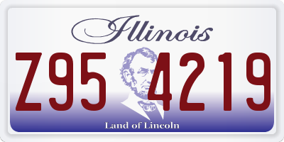 IL license plate Z954219