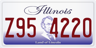 IL license plate Z954220