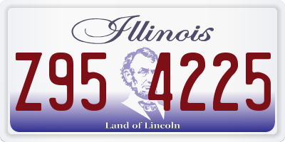 IL license plate Z954225