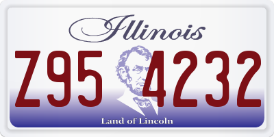 IL license plate Z954232