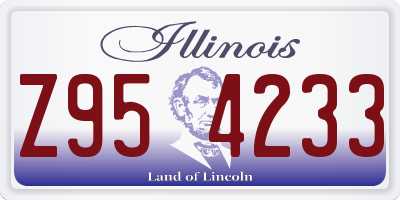 IL license plate Z954233